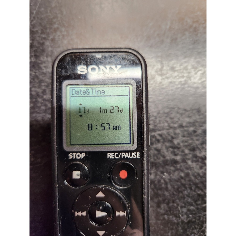 Sony ICD-PX470 Digital Voice IC Recorder Built-in USB MicroSD/M2 Slot Black